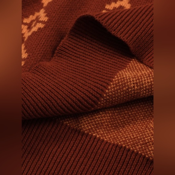 OXKNIT MEN'S DARK BROWN THE SEBASTIAN KNIT POLO SHIRT - Picture 6 of 6